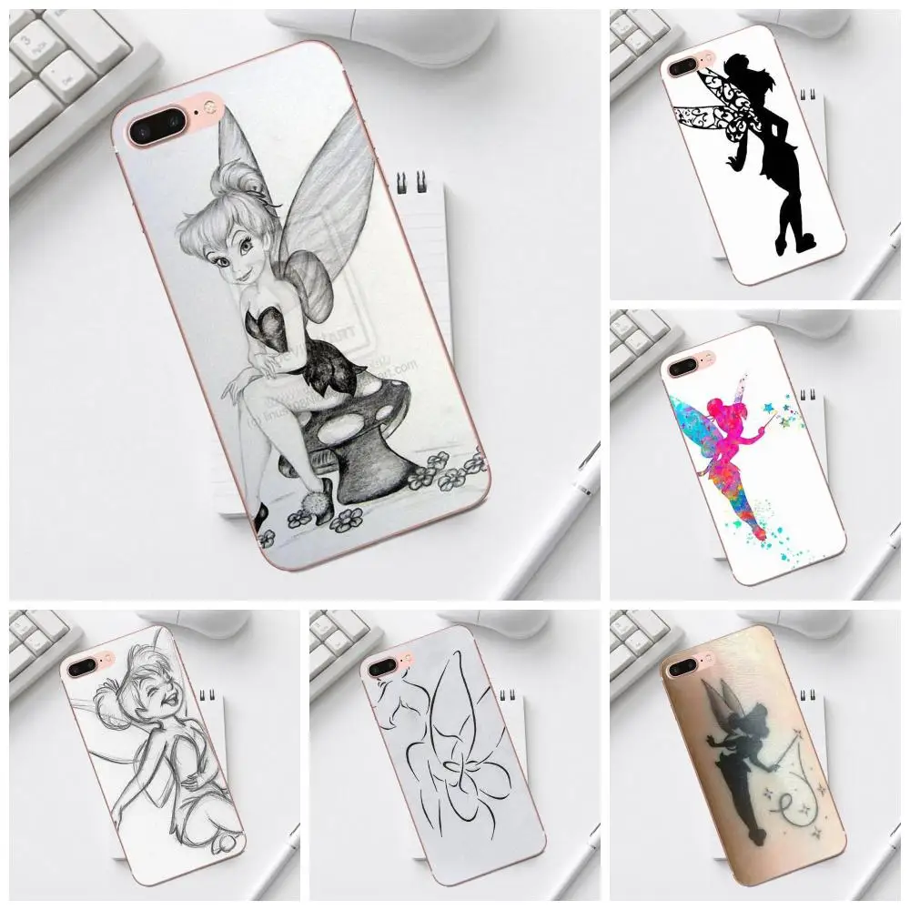 

Qdowpz Tattoo Tinkerbell For iPhone 4 4S 5 5C SE 6 6S 7 8 Plus X XS Max XR Galaxy A3 A5 J1 J3 J5 J7 2017 TPU Design Customized