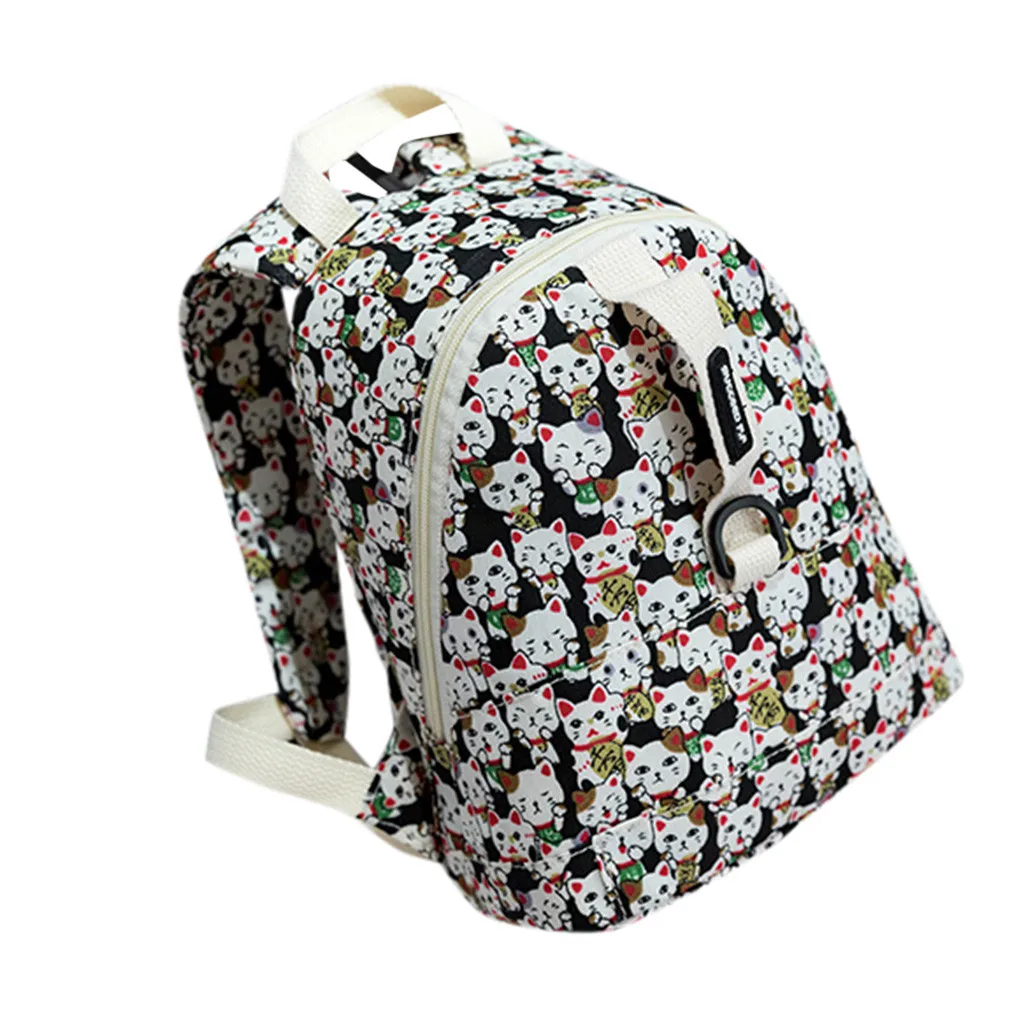 

Children's School Bag Canvas Anti-Lost Rope Safety Rope Backpack Student Fashion Backpack Animal Prints Pattern Type May 10