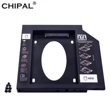 CHIPAL Универсальный второй 2 HDD Caddy 9,5 мм 9 мм SATA 3,0 для 2,5 ''SSD корпус для жесткого диска адаптер для ноутбука ODD CD DVD rom