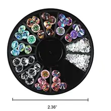 1 колеса Mix-Цвет ногтей обувь с украшением в виде кристаллов Стразы прозрачный смешанный-Форма искусственные бриллианты Dor украшения для ногтей, для проведения дезинфекции в маникюрном салоне, RZ01