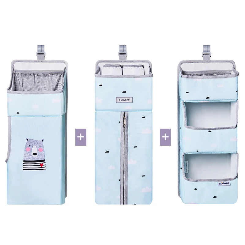 2685-802f74.jpg Sunveno Crib Organizer for Baby Crib Hanging Storage Bag Baby Clothing Caddy Organizer for Essentials Bedding