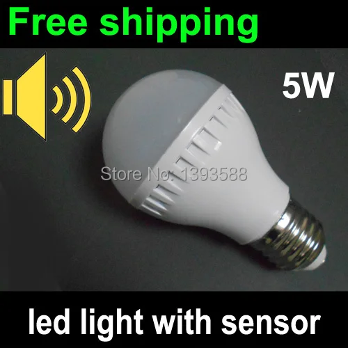 Smart Светодиодный звуковая активация светодиодный свет e27 лампа датчика AC220V AC230V AC240V 5 W 7 W