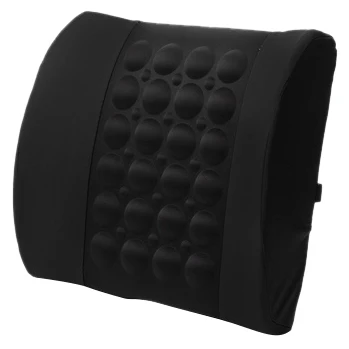 

Car Back Lumbar Posture Support Electrical Massage Cushion Pillow 12V Van black