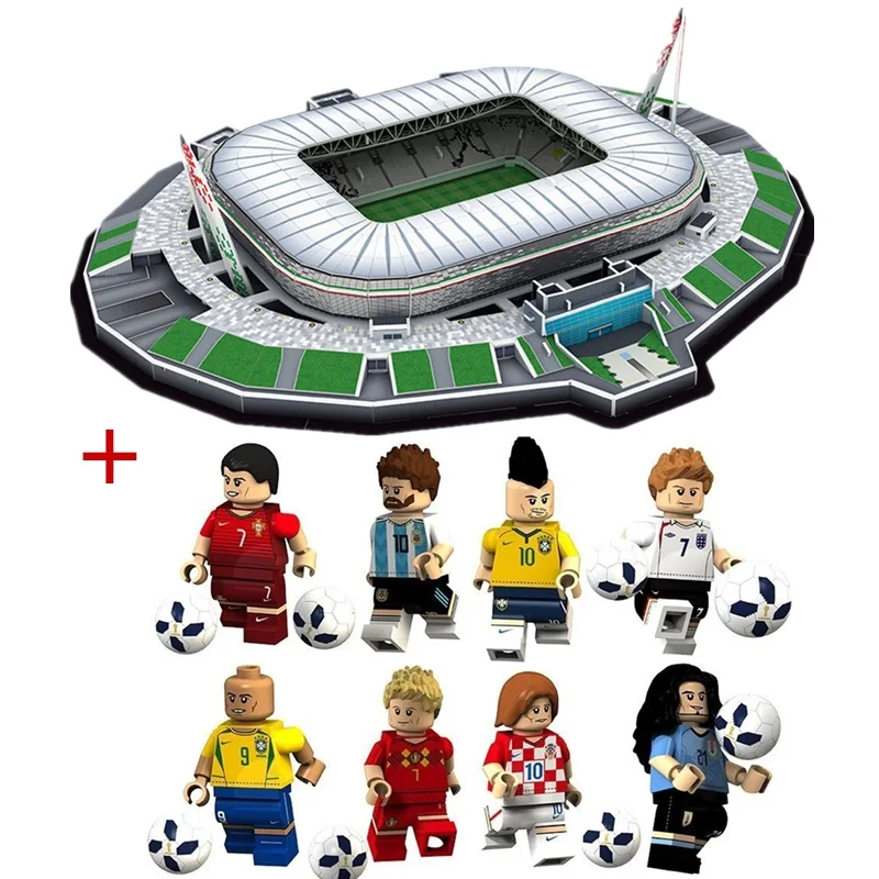 

HOT NEW Jigsaw Puzzle Architecture Juventus F.C. Alessandro Football Stadiums Brick Toys Scale Model Sets Building Paper