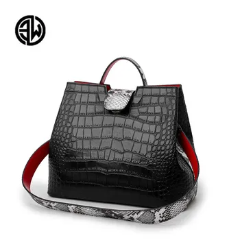

ETONWEAG 2020 New Womens Keli Bag Fashion Lady Bag Leather Shoulder Bag Messenger Cat Bag Crocodile Pattern Handbag