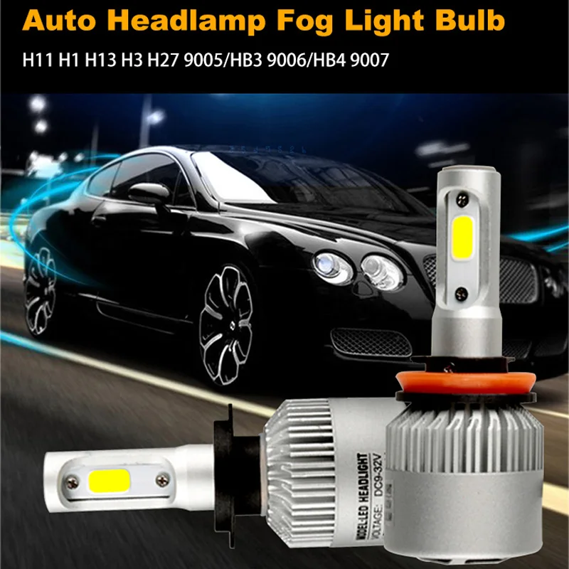 

RXZ Car Headlight H7 H4 LED H8 h11 HB3/9005 HB4/9006 H1 H27 880 881 72W 8000lm Auto Bulb Headlamp 6500K Light 12V Hi-Lo Beam