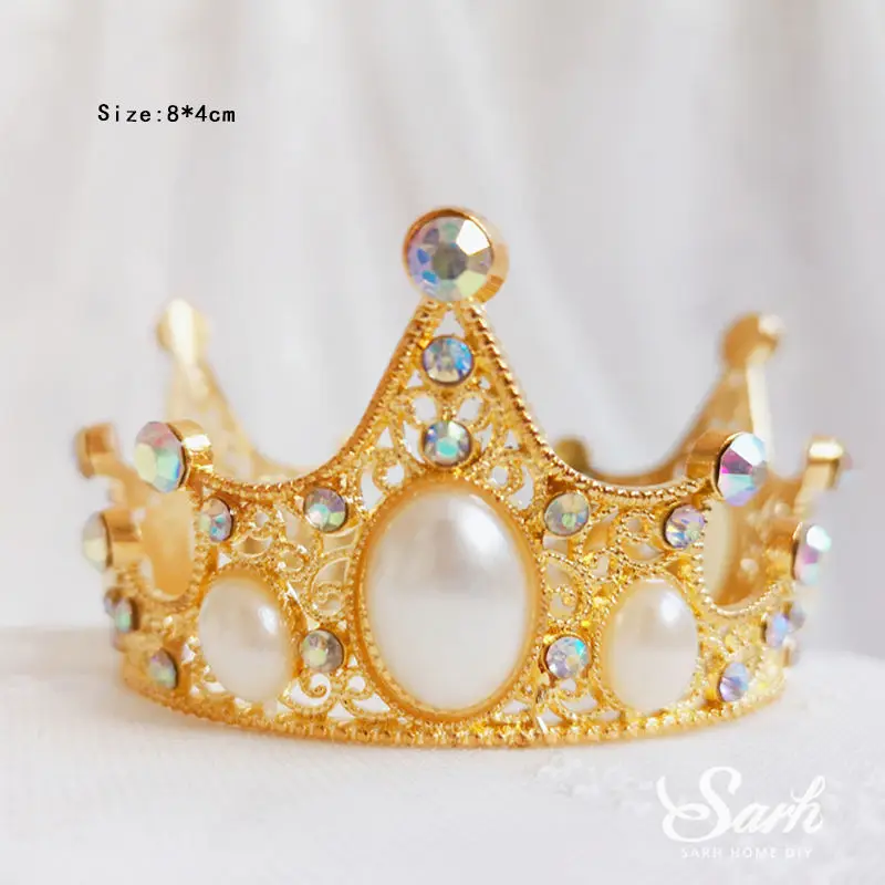 Ins золотистый, серебристый, цвета алмаза корона украшения на День святого Валентина Феи вечерние с днем рождения принадлежности для выпечки сладкие подарки - Цвет: Medium diamond crown
