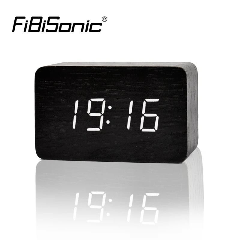 

FiBiSonic Modern LED Alarm Clocks with Sound Control ,Desktop Multi-function Temperature LED Digital Table Clock
