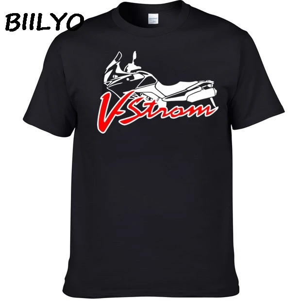 

Fashion Suzuki V-strom DL 650 Motorsport Team Logo T-shirt Men Cotton Short Sleeve T shirts High Quality European Size XS-XXL