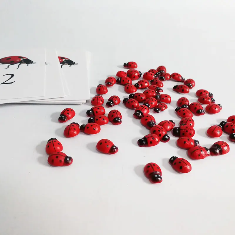 Montessori Materials Montessori Ladybug Unit Card Educational Early Learning Toys For Children Juguetes Brinquedos YH0244H