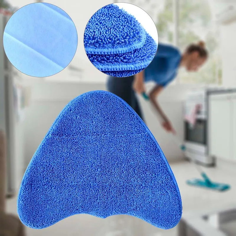 1 Pcs Replacement Washable Steam Mop Microfiber Cloth Pad Cover Blue