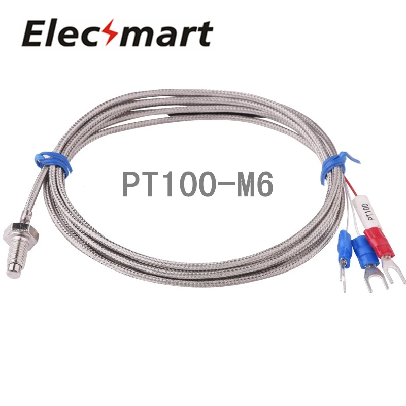 

1M/2M/3M/4M/5M Thermocouple M6 Screw Type PT100 RTD Resistance Temperature Detector Thermal Sensor 3 Wires Cable HIGH QUALITY