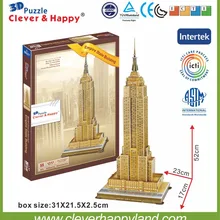 Горячая распродажа высокое качество 3d головоломка diy игрушки для взрослых Эмпайр Стэйт Билдинг