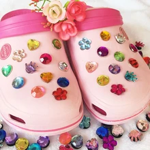 2 шт в форме сердца, со стразами ПВХ Патчи для обуви пряжки аксессуары