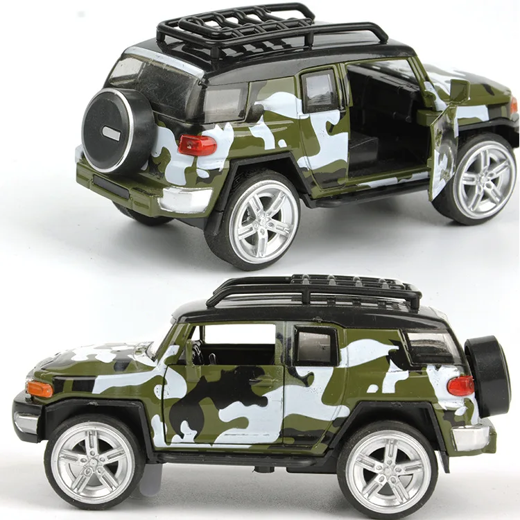 

1:36 scale alloy pull back car models,high simulation Toyota FJ camouflage,metal diecasts,musical&flashing,free shipping