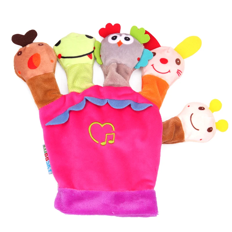 Милые Мультяшные зоологические животные пальчиковые игрушки из плюша игрушки Детские куклы для маленьких мальчиков и девочек пальчиковые
