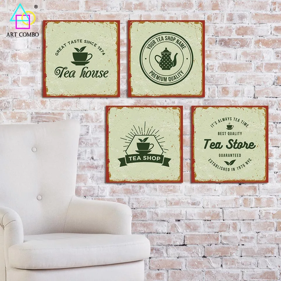 2017 Classic Art Life Retro Decorative Painting All Kinds of Cups Wall Picture No Frame with Famous Brand ART COMBO FG001 | Дом и сад
