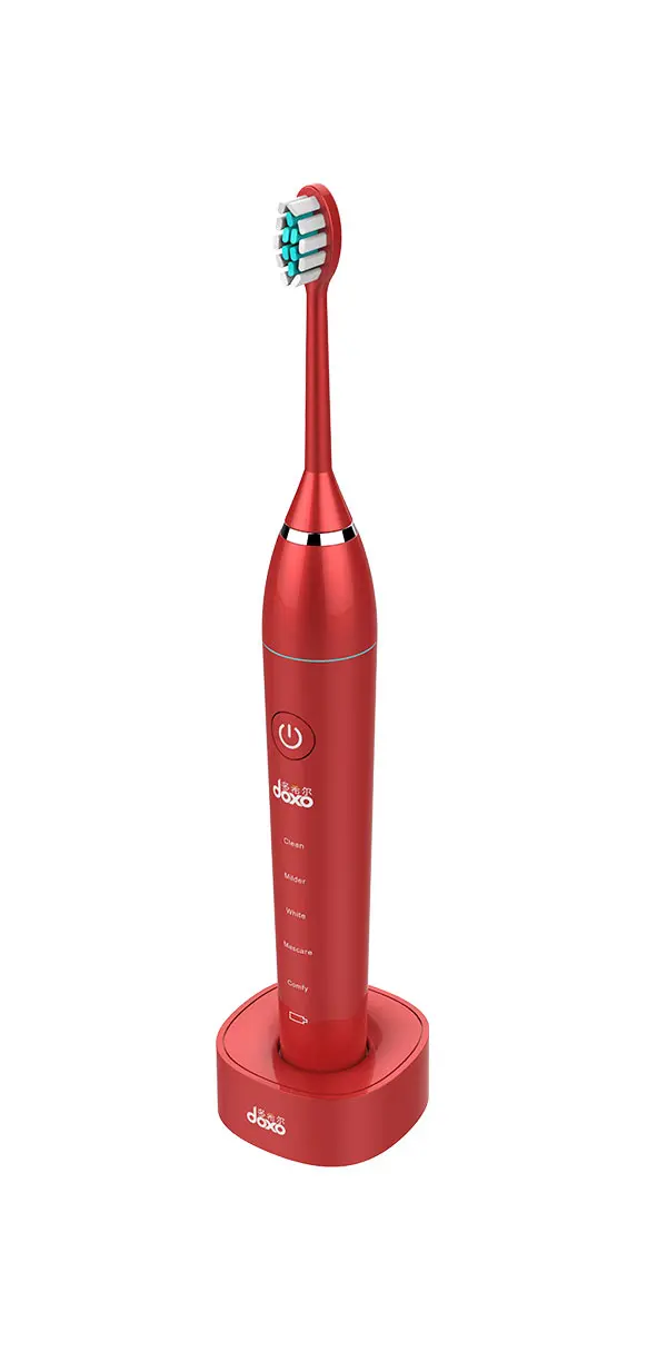 DOXO электрическая зубная щетка Беспроводная перезаряжаемая звуковая зубная щетка контроль водонепроницаемый WIith акустический волновой мотор