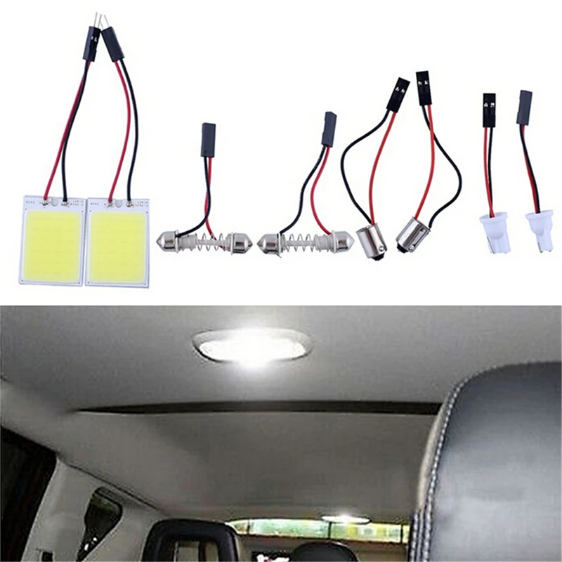 24COB светодиодный панельный светильник для салона автомобиля, двери, багажника, карта HID Белый купольный светильник