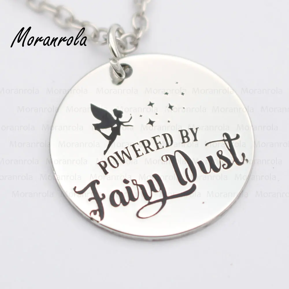 Новое медное ожерелье с цепочкой arried &quotPowered By Fairy Dust&quot очаровательное Ювелирное