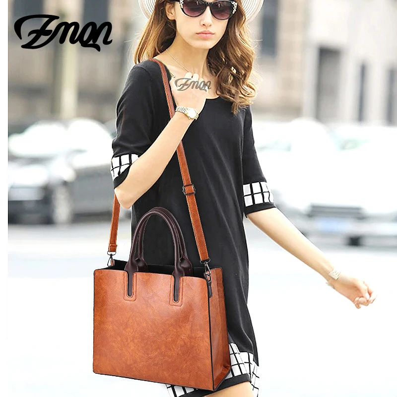 ZMQN Luxury Leather Bags Women Handbags 2019 Large Capacity Vintage Ladies Hand Bags Top-Handle Bag Solid Tote Sac Shoulder C901 ZMQN Luxury Leather Bags Women Handbags 2019 Large Capacity Vintage Ladies Hand Bags Top-Handle Bag Solid Tote Sac Shoulder C901