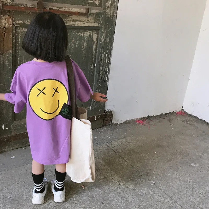 Item de Verão Camiseta com Grande Novo Menina Longa Sorriso Design 2020 21 High Quality Mamãe e Bebê