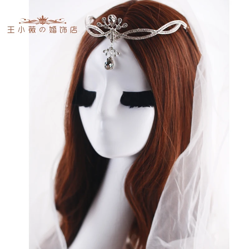 Новая модная блестящая Свадебная серебряная серьга с короной тиара со стразами