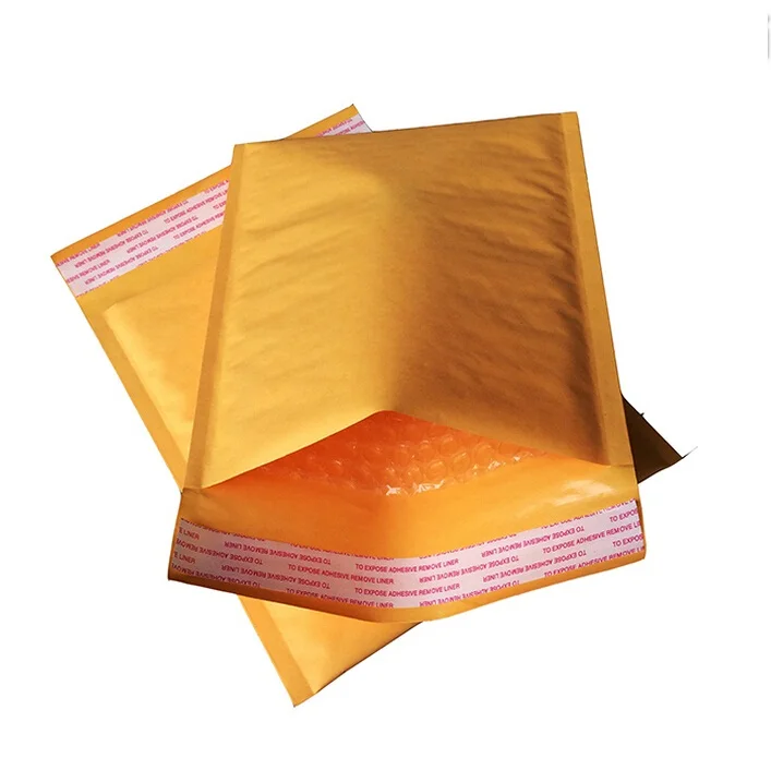 Download 15*18cm Small Kraft Paper Mail Envelope Bag yellow Bubble Padded Envelopes Packing Bags with ...