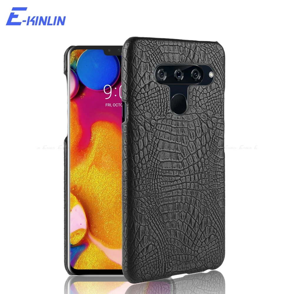 

Snake Skin Crocodile Back Cover Leather Case For LG V50 V40 V35 V30S V30 G8 G7 Plus ThinQ G6 Q8 Q7 Q6a Q6 Alpha Stylus Stylo 3
