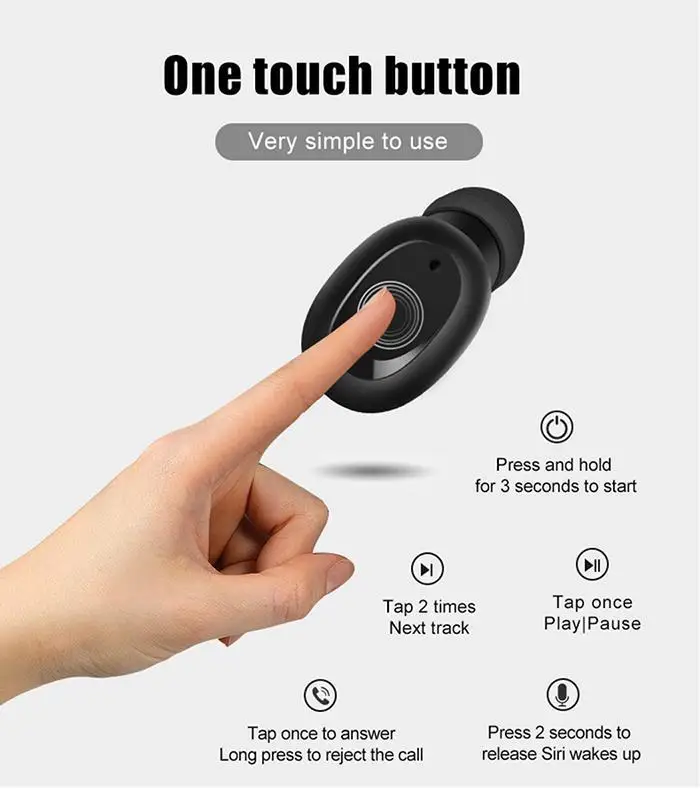 Multifunctional Call Music Touch Sensing Bluetooth 32 Charging Box Earphone IPX 7 45min 120 Hours Casual 1 Hour