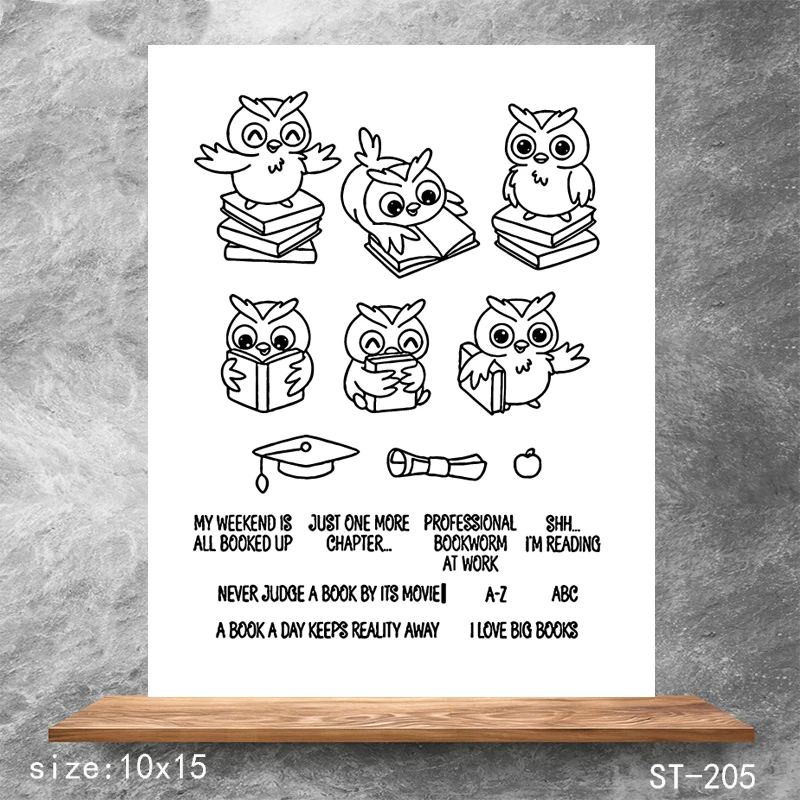 

AZSG Dr. Owl Clear Stamps/seal for DIY Scrapbooking/Card Making/Photo Album Decoration Supplies