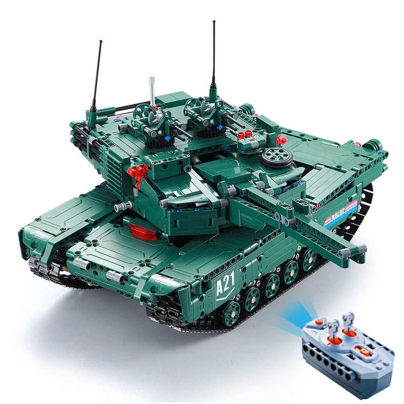

1498 pcs Remote Control Tank Building Block 2.4G RC Radio Control Tank Bricks Toys For Children