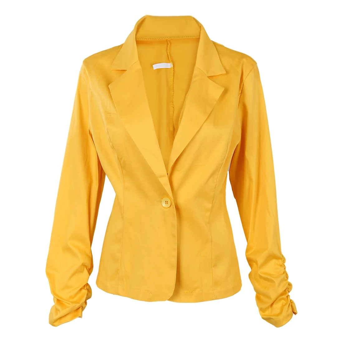 Women's Casual Work Solid Color Knit Blazer Plus Size One button Jacket ...