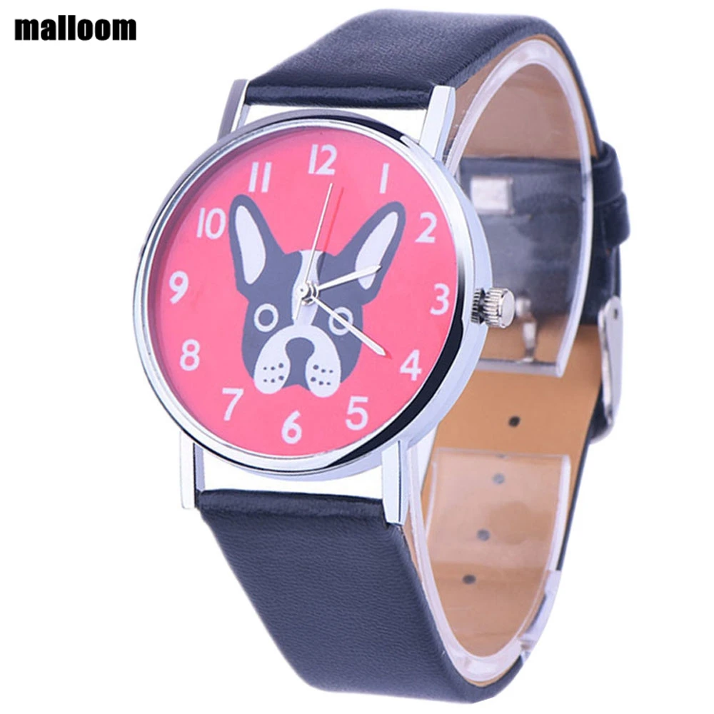 

Watch Dogs dog watches Women Relojes Mujer 2017 Cute Clock Famous Brand Bracelet PU Leather Ladies Dress relogio