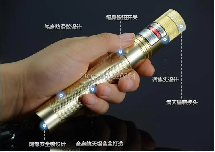 AAA самый мощный 100 Вт 100000 м зеленая лазерная указка 532nm вспышка светильник горящий