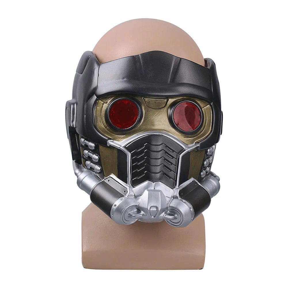 Cos Guardians of the Galaxy Helmet Cosplay Peter Quill Helmet PVC with Led Light Star Lord Helmet Halloween Party Mask Adults (2)