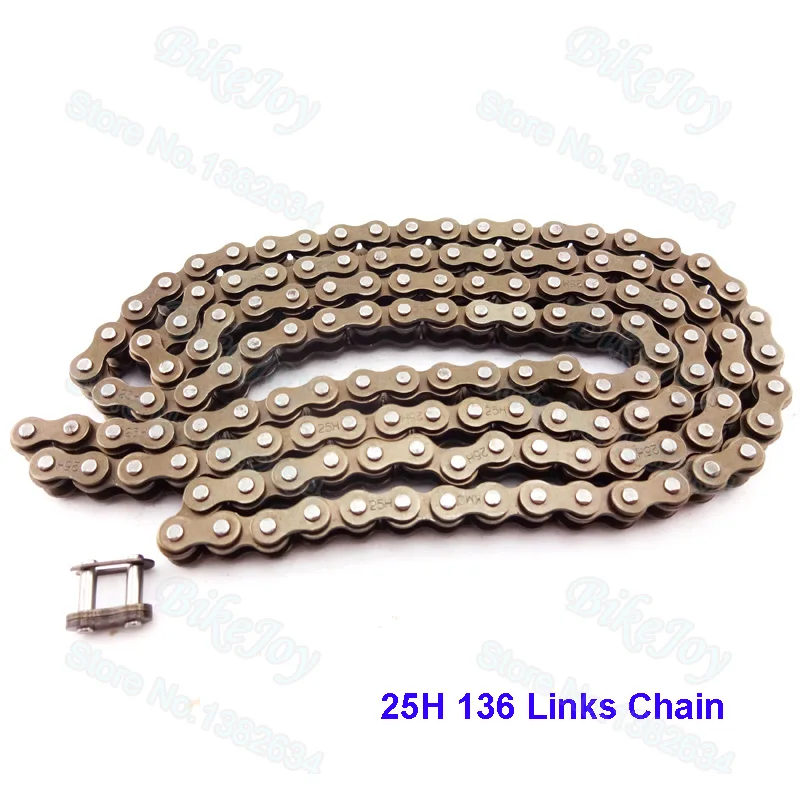 25H 136 Links Chain with Spare Master Link For 47cc 49cc 2 Stroke