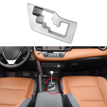 

Car Gear Cover ABS For Toyota RAV4 2016 2017 2018 Interior Gear Shift Box Panel Cover Frame Trim ABS Interior Molding Gear Shift