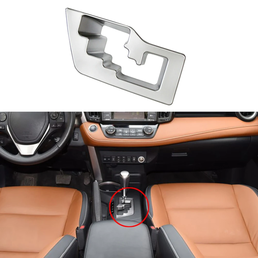 

Car Interior Gear Cover ABS For Toyota RAV4 2016 2017 2018 Interior Gear Shift Box Panel Cover Frame Trim High Quality