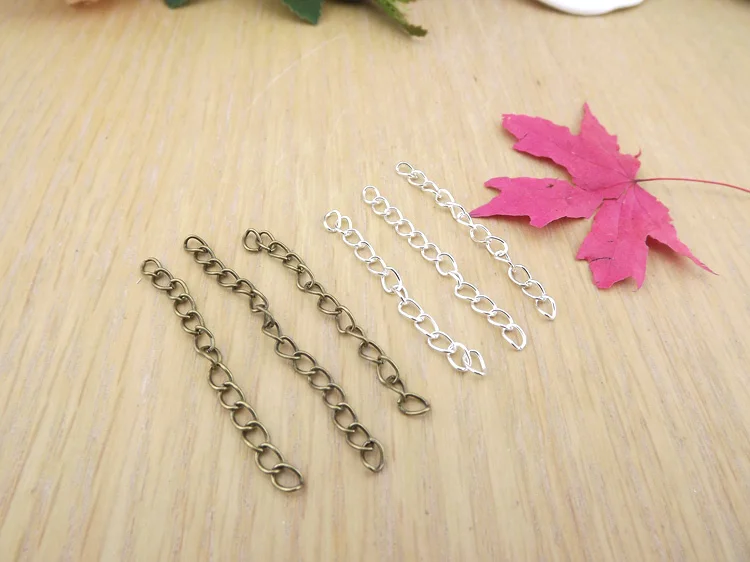 

Jewelry finding & components parts Necklace rope end fittings 4-5 cm diy tail chain 50pieces/lot #JZ531