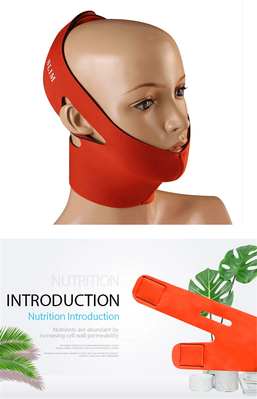 Аппарат для лифтинга для лица, пластмассовая ткань для похудения, косметическая повязка, v-формирующий массажный пояс для лица