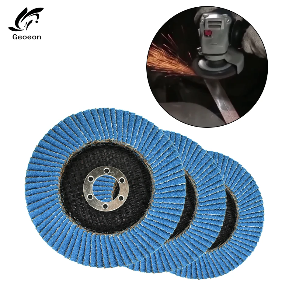 Geoeon 60/80 Grit Grinding Wheels Flap Discs 100mm 12000rpm Angle