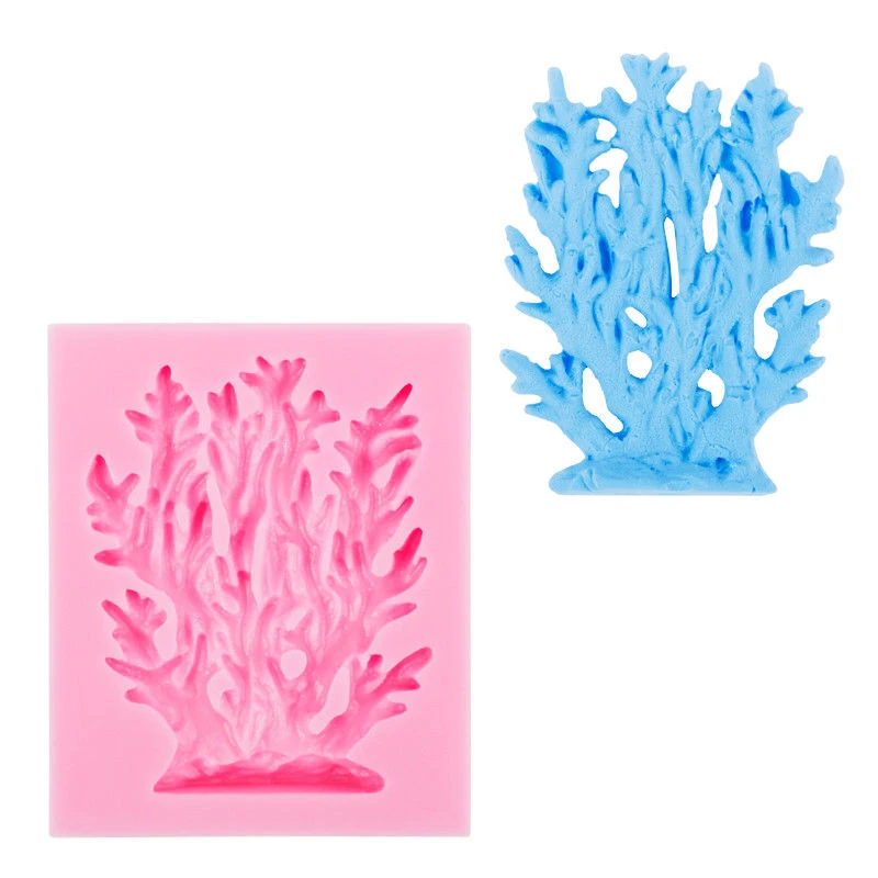 JX-LCLYL 3D Coral Silicone Mold Fondant Sugarcraft Mould Cake Chocolate Decor Mold Tool