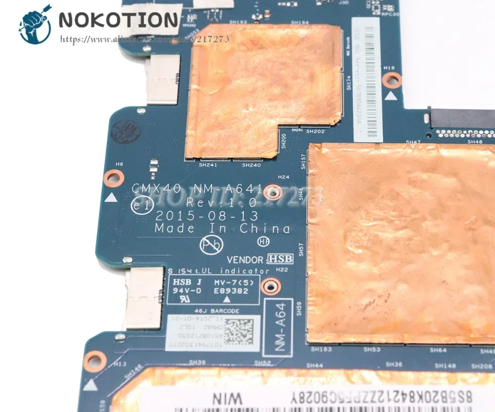 NOKOTION для lenovo MIIX700 700-12ISK материнская плата портативного компьютера с процессор на плате 8 Гб CMX40 NM-A641 5B20K84212