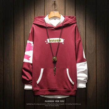 

5XL 2019 letter printing hoodies Men's Thick Clothes Winter Sweatshirts Men Hip Hop Streetwear Solid Fleece Hoody Man Clothing