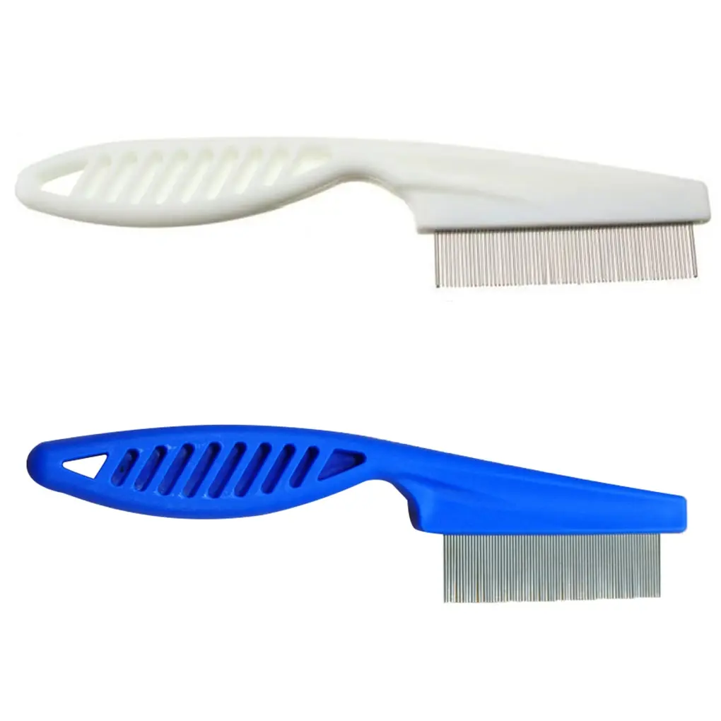 Stainless Steel Dog Comb Fine Dog Animal Care Brush Dog Hair Comb Metal