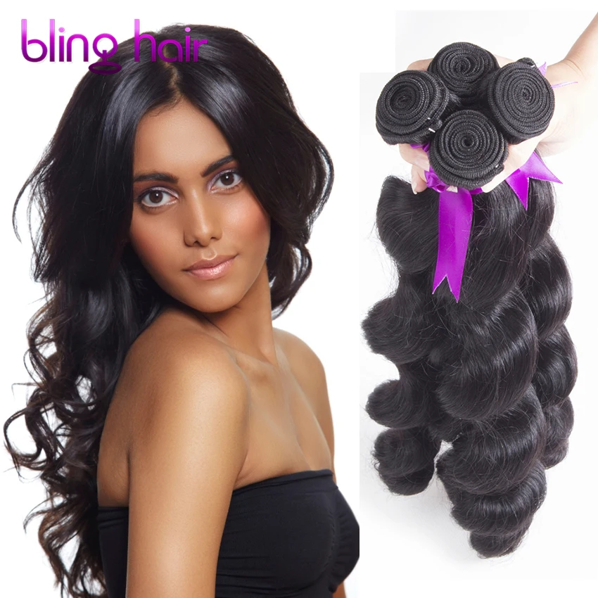 

7A Maxglam Hair Brazilian Loose Wave Virgin Hair 4 Bundles loose Wave Rosa Hair Products Brazilian Virgin Afro Vip Beauty hair