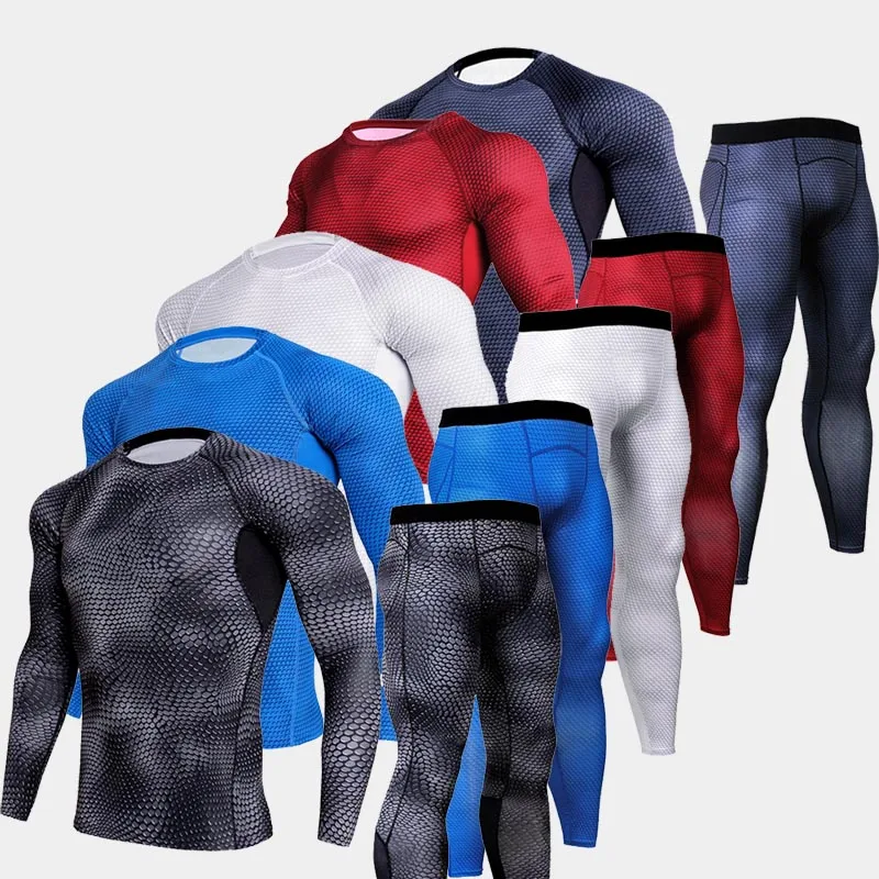 Зимняя одежда высшего качества новое термобелье мужские комплекты нижнего белья компрессионные флисовые свитшоты быстросохнущие