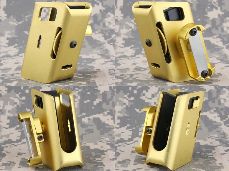 

CNC Airsoft Aluminium IPSC 360 Degrees Rotate Magazine Pouch For Glock Hi-capa Color Black/Red/Bule/Yellow