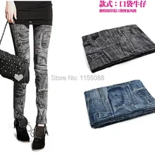 10 шт./партия, новые стильные леггинсы для женщин, весна и осень, без швов, с принтом снежинки, дышащие эластичные легинс имитирующие джинсы